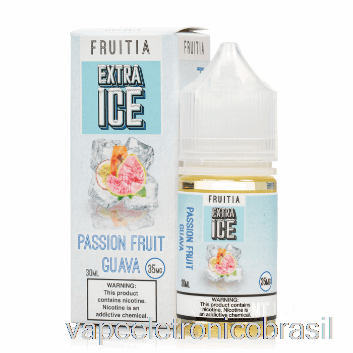 Vape Recarregável Goiaba Maracujá - Gelo Extra - Sais De Fruta - 30ml 35mg